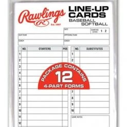 The Softball Group Rawlings Team Line-Up Cards Field